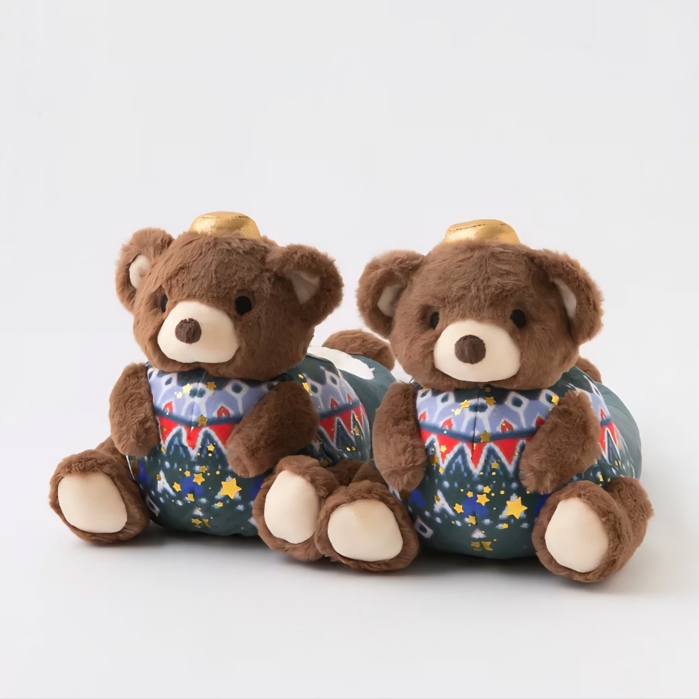 Aerie Christmas Bear Black Sole Sleepers Size L‎ (9-10)